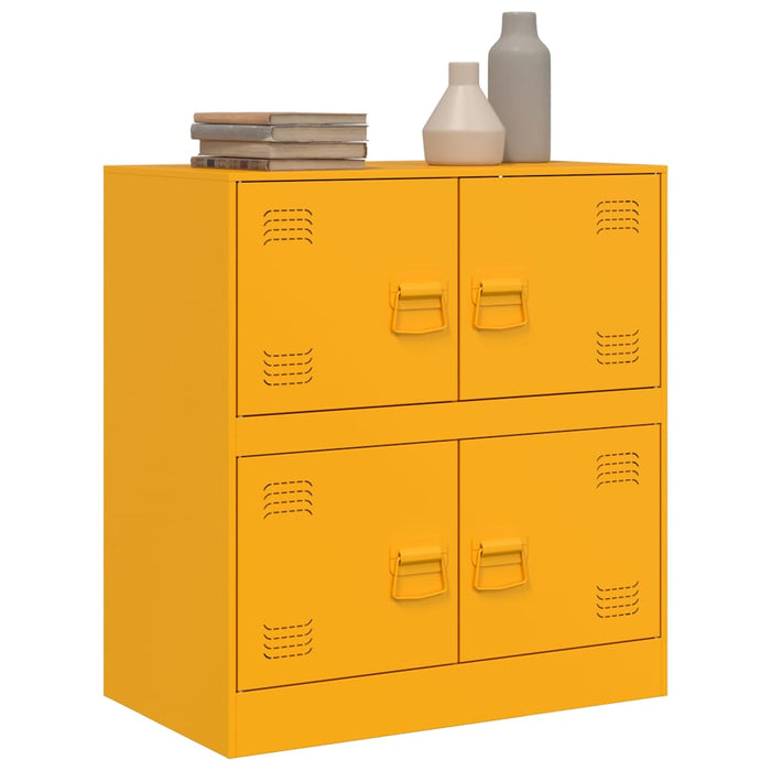 Credenza Giallo Senape 67x39x73 cm in Acciaio 841652