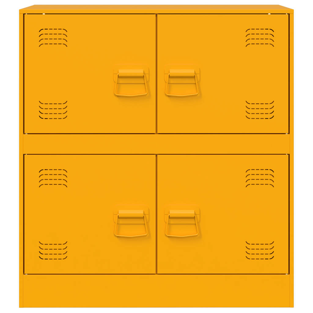 Credenza Giallo Senape 67x39x73 cm in Acciaio 841652