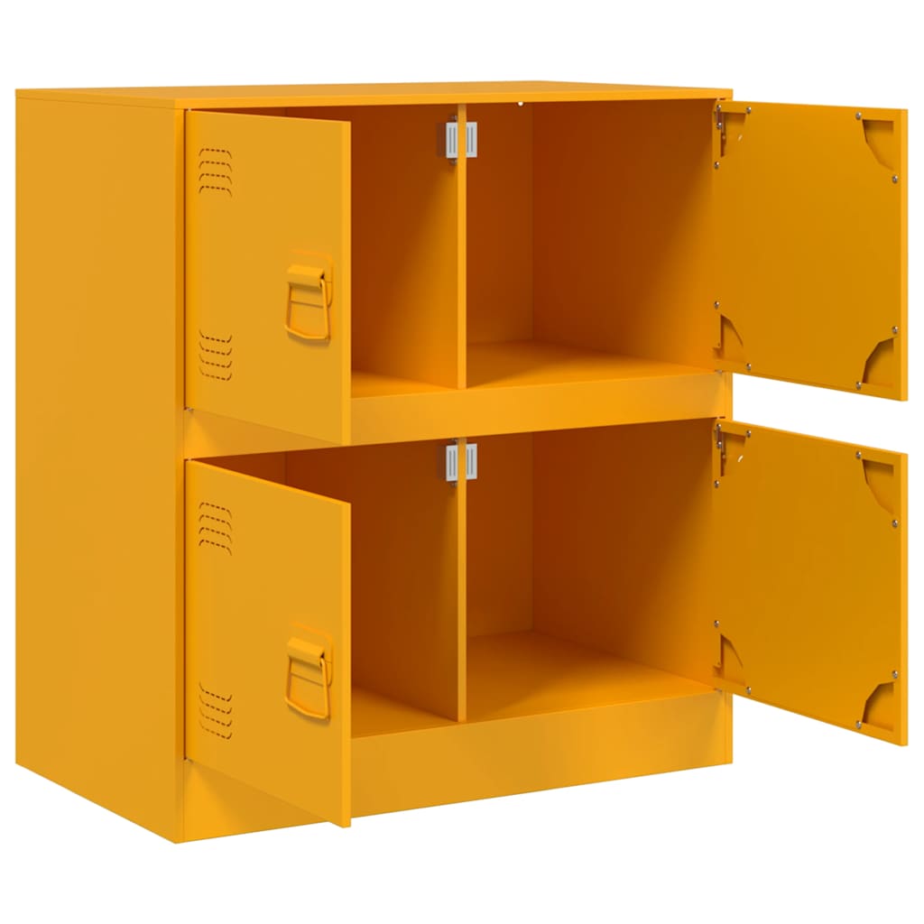 Credenza Giallo Senape 67x39x73 cm in Acciaio 841652