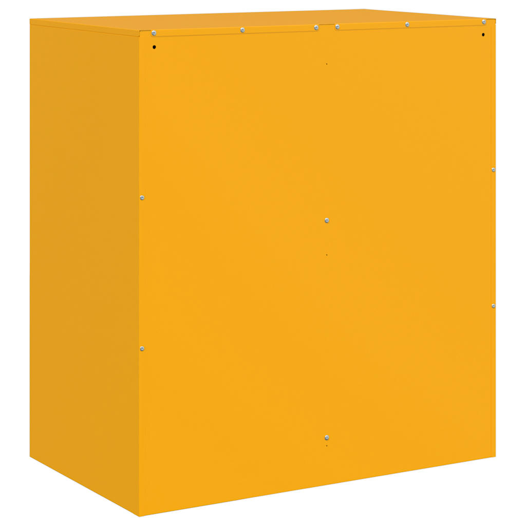 Credenza Giallo Senape 67x39x73 cm in Acciaio 841652