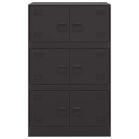 Credenza Nera 67x39x107 cm in Acciaio 841655