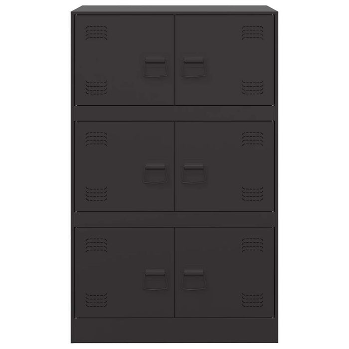 Credenza Nera 67x39x107 cm in Acciaio 841655