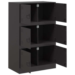 Credenza Nera 67x39x107 cm in Acciaio 841655