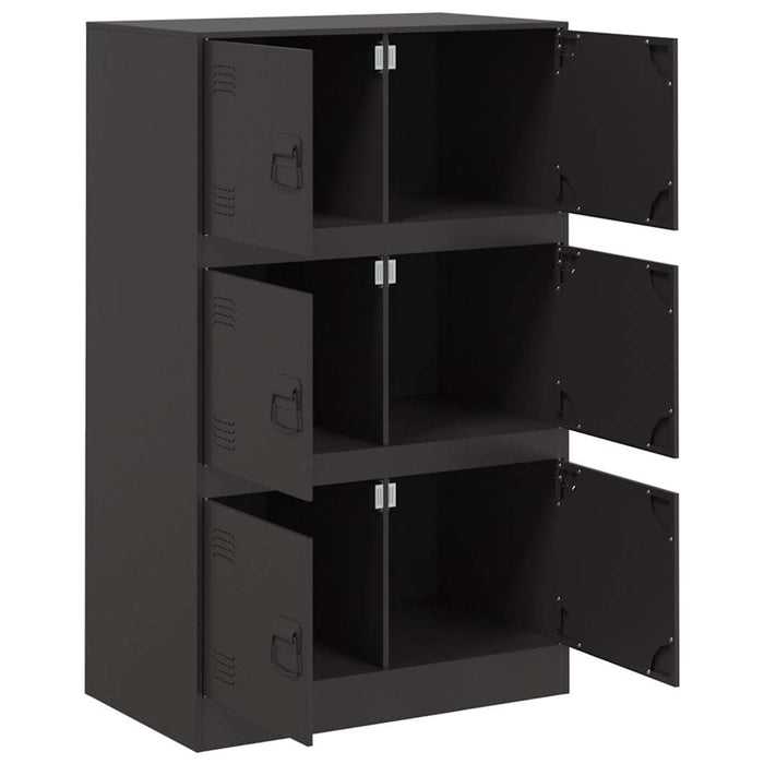 Credenza Nera 67x39x107 cm in Acciaio 841655