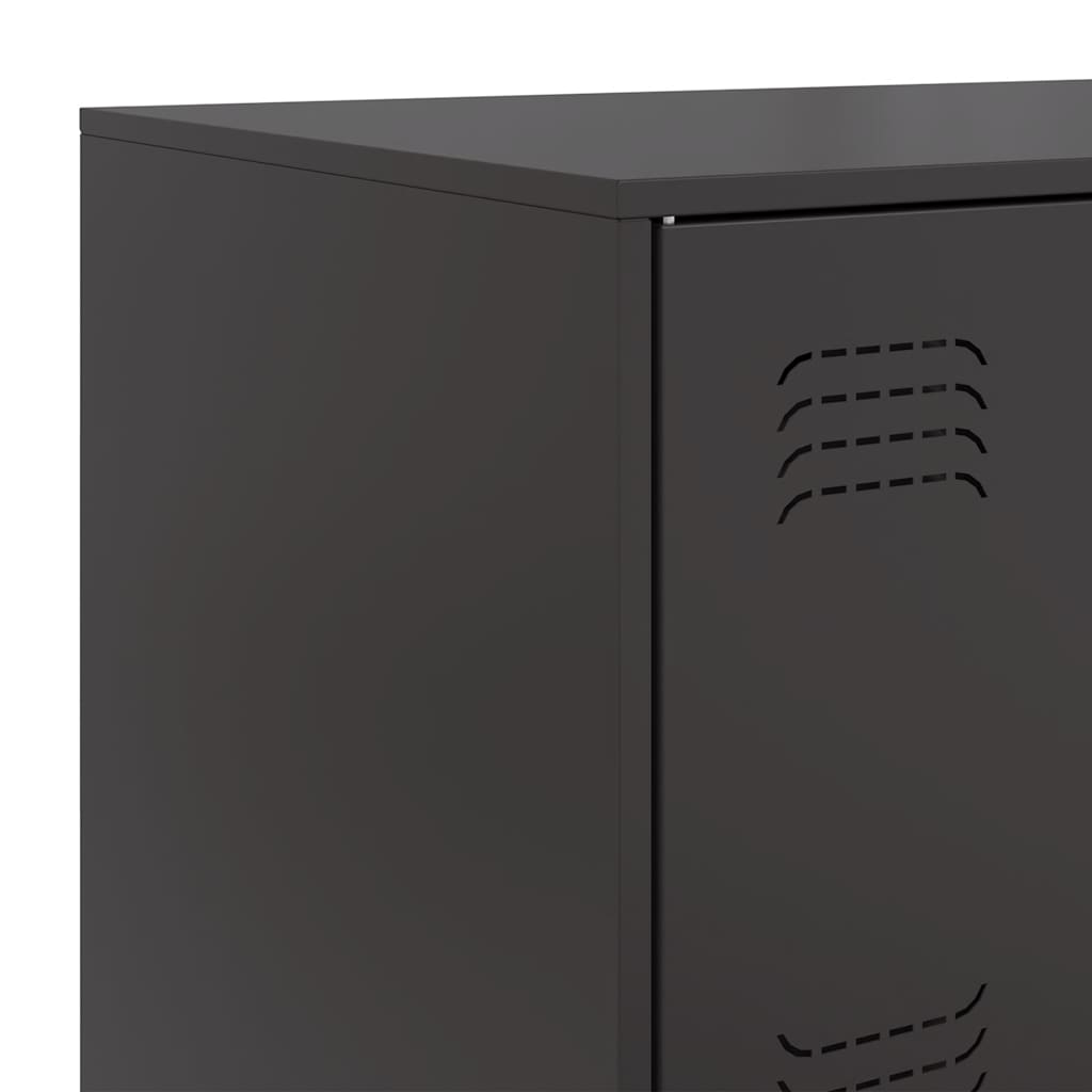 Credenza Nera 67x39x107 cm in Acciaio 841655