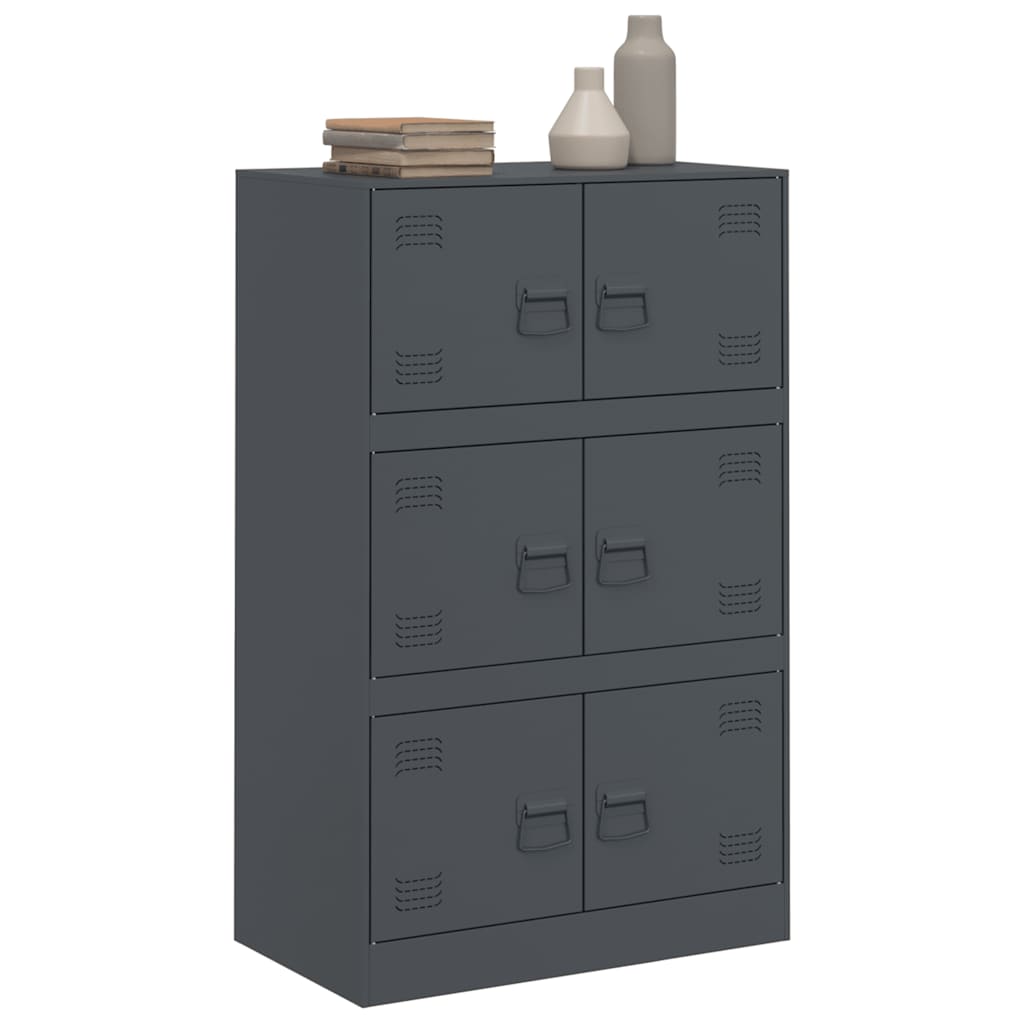 Credenza Antracite 67x39x107 cm in Acciaio 841657