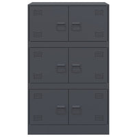 Credenza Antracite 67x39x107 cm in Acciaio 841657