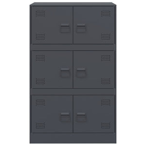 Credenza Antracite 67x39x107 cm in Acciaio 841657