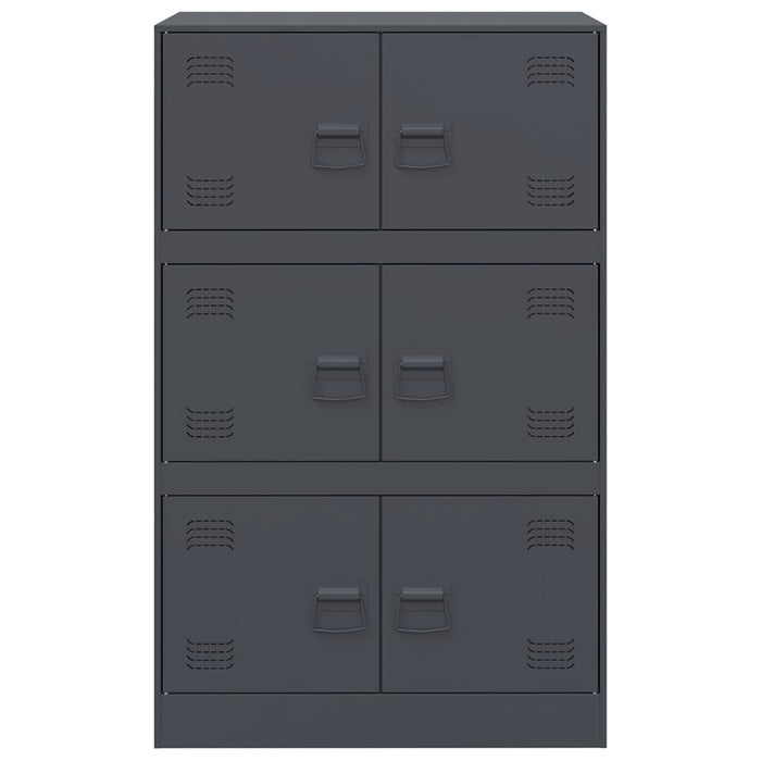 Credenza Antracite 67x39x107 cm in Acciaio 841657