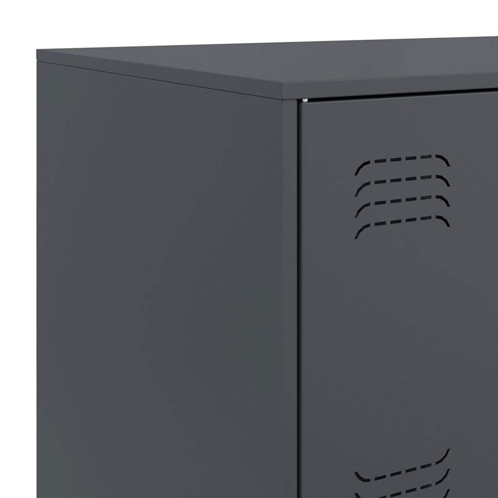 Credenza Antracite 67x39x107 cm in Acciaio 841657