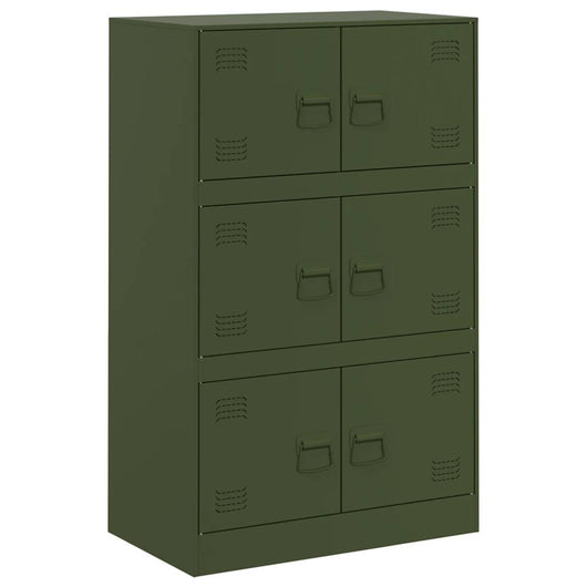 Credenza Verde Oliva 67x39x107 cm in Acciaio 841659