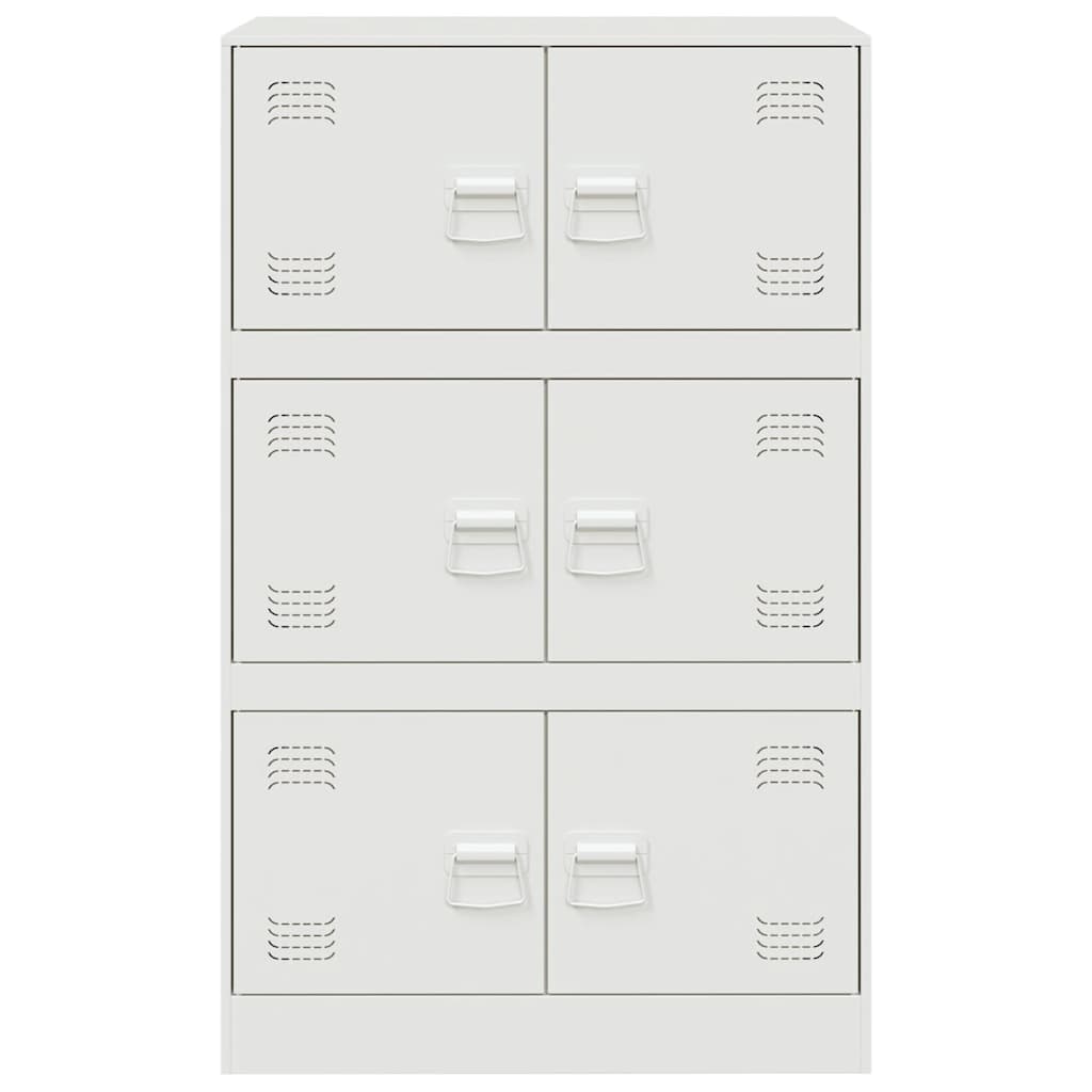 Credenza-Buffet-Armadio da cucina Bianca 67x39x107 cm in Acciaio 678490