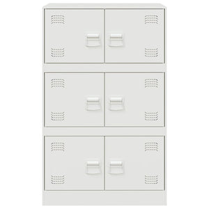 Credenza-Buffet-Armadio da cucina Bianca 67x39x107 cm in Acciaio 678490