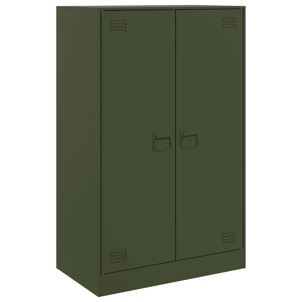 Credenza Verde Oliva 67x39x107 cm in Acciaio 841665
