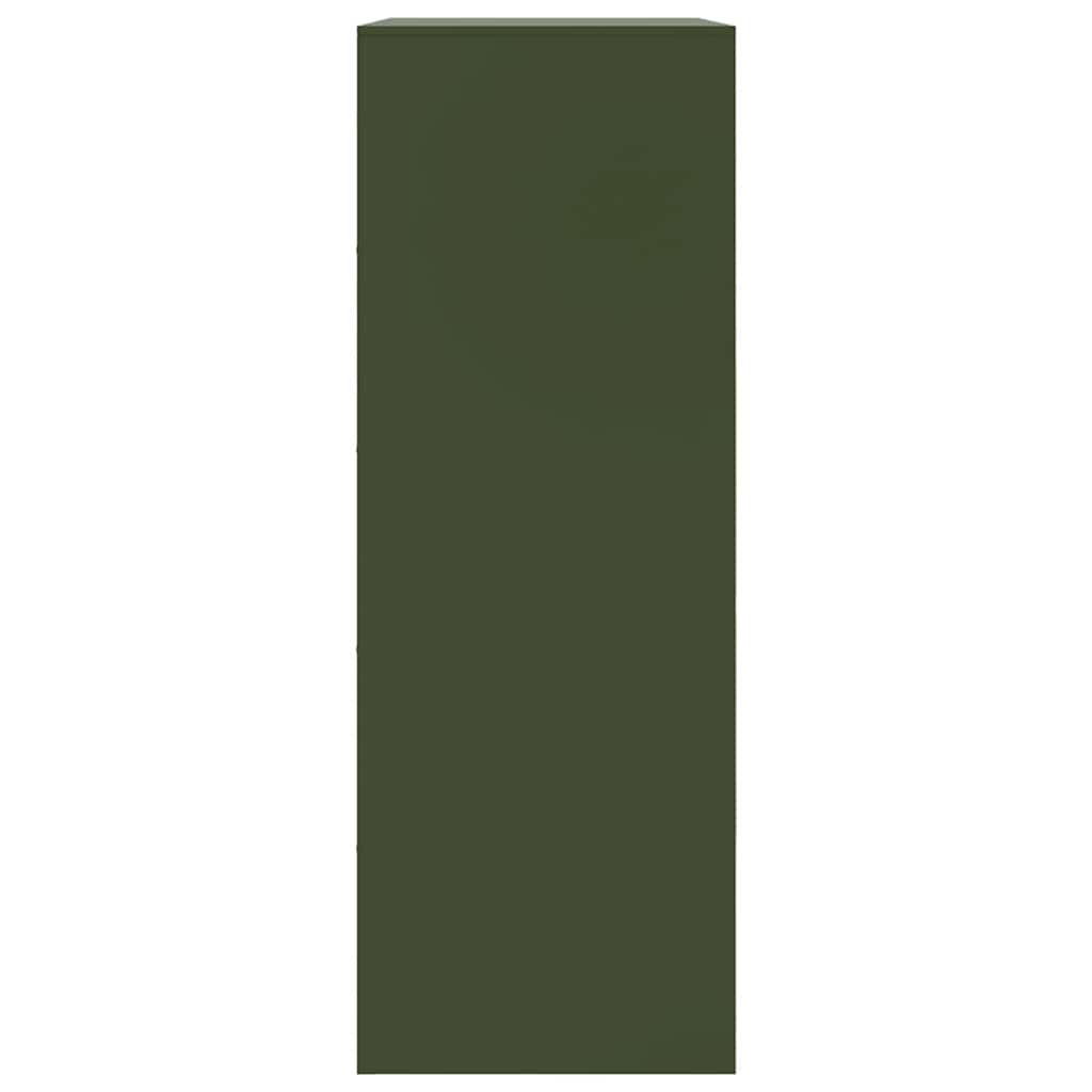 Credenza Verde Oliva 67x39x107 cm in Acciaio 841665