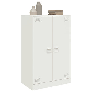 Credenza-Buffet-Armadio da cucina Bianca 67x39x107 cm in Acciaio 229931