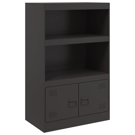 Credenza-Buffet-Armadio da cucina Nera 67x39x107 cm in Acciaio 169042