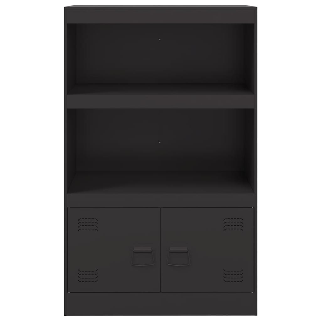 Credenza-Buffet-Armadio da cucina Nera 67x39x107 cm in Acciaio 169042