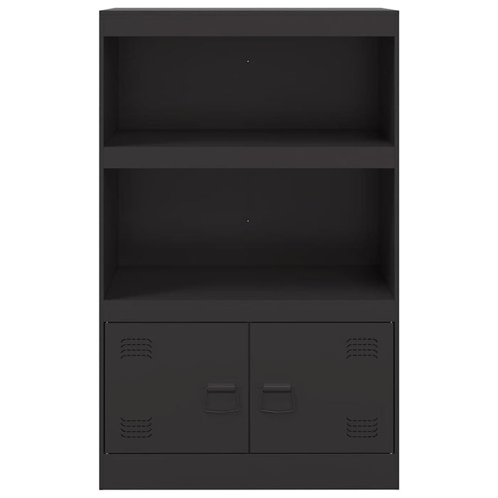 Credenza-Buffet-Armadio da cucina Nera 67x39x107 cm in Acciaio 169042