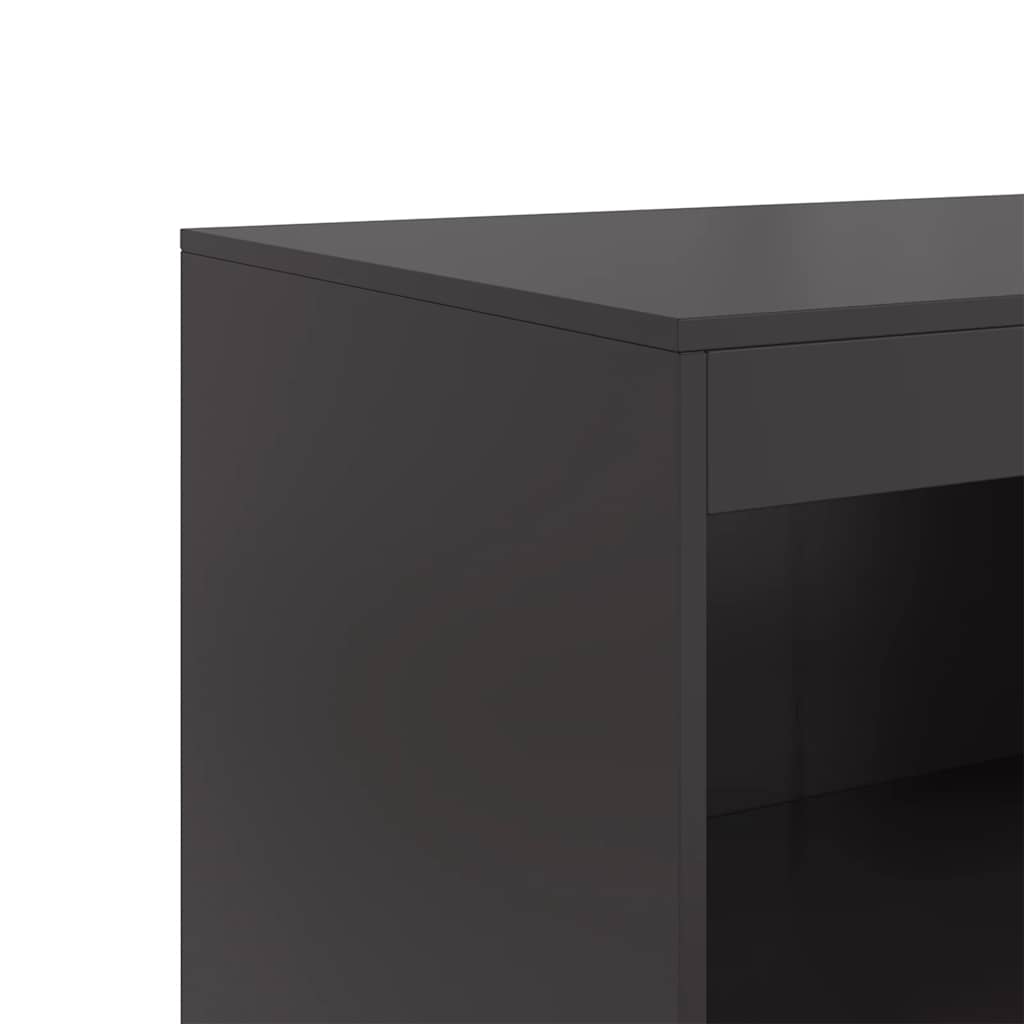 Credenza Nera 67x39x107 cm in Acciaio 841667