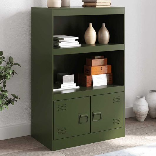 Credenza Verde Oliva 67x39x107 cm in Acciaio 841671