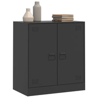 Credenza-Buffet-Armadio da cucina Nera 67x39x73 cm in Acciaio 211552