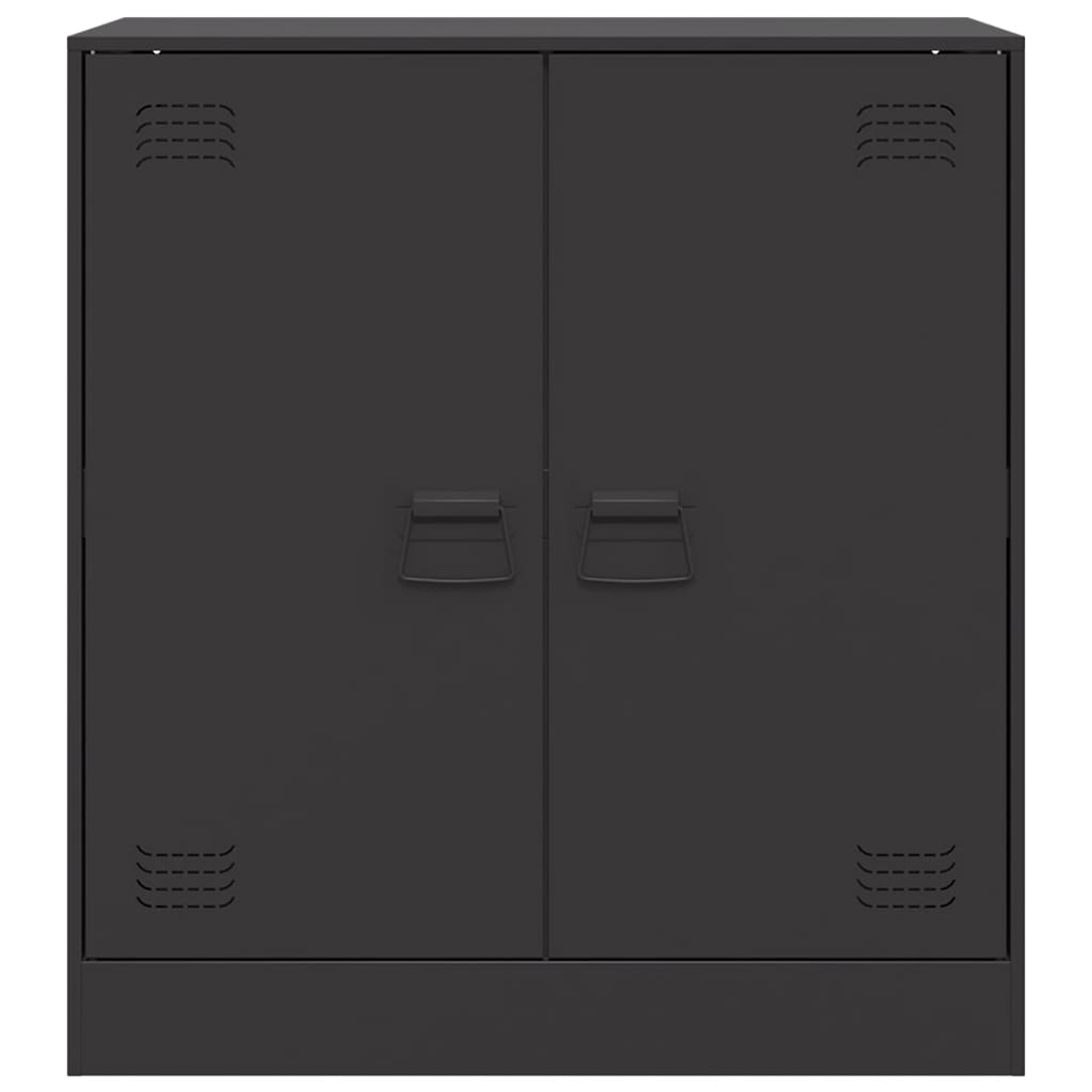 Credenza-Buffet-Armadio da cucina Nera 67x39x73 cm in Acciaio 211552