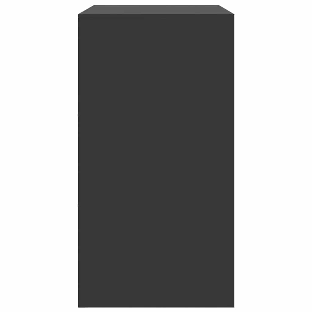 Credenza-Buffet-Armadio da cucina Nera 67x39x73 cm in Acciaio 211552