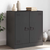 Credenza-Buffet-Armadio da cucina Nera 67x39x73 cm in Acciaio 211552
