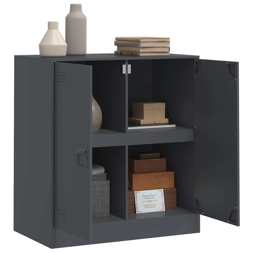 Credenza Antracite 67x39x73 cm in Acciaio 841675