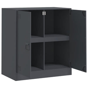 Credenza Antracite 67x39x73 cm in Acciaio 841675