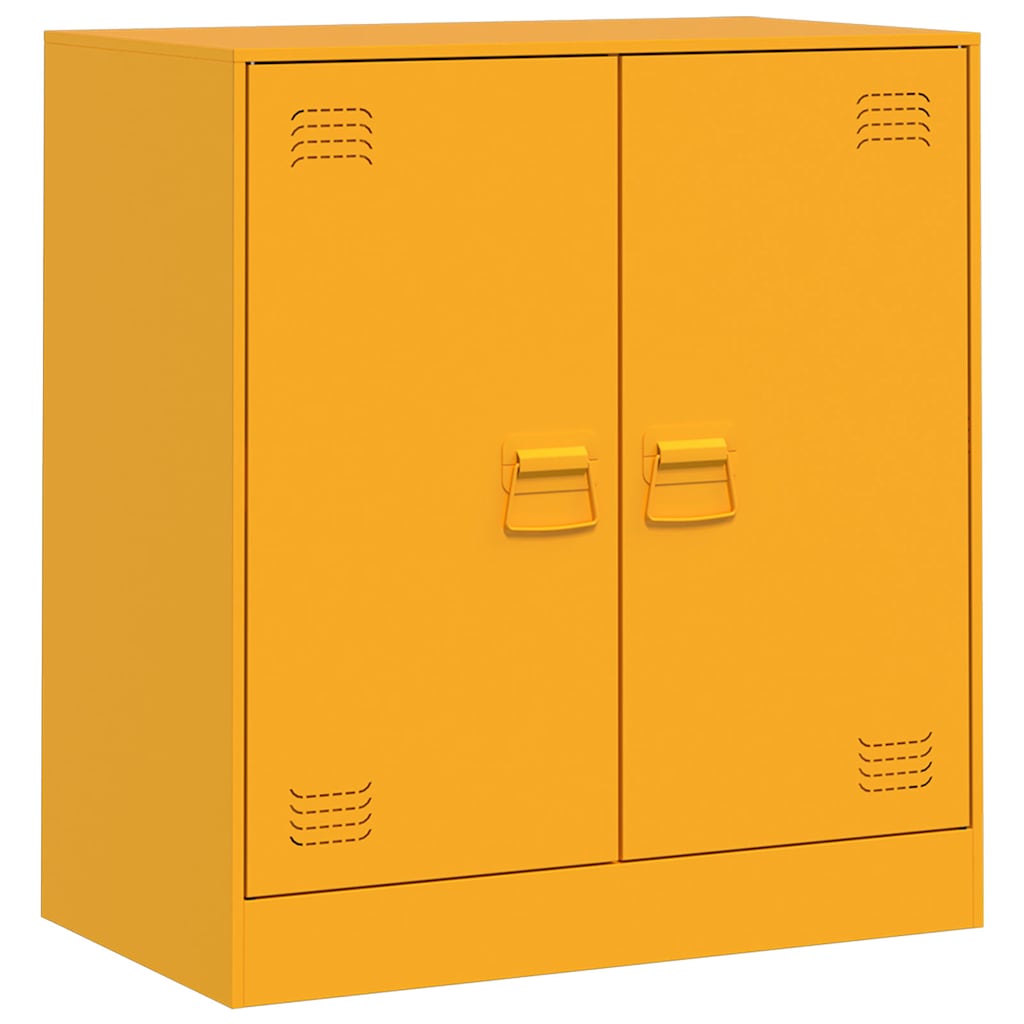 Credenza Giallo Senape 67x39x73 cm in Acciaio 841676
