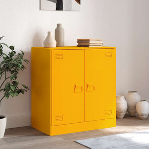Credenza Giallo Senape 67x39x73 cm in Acciaio 841676