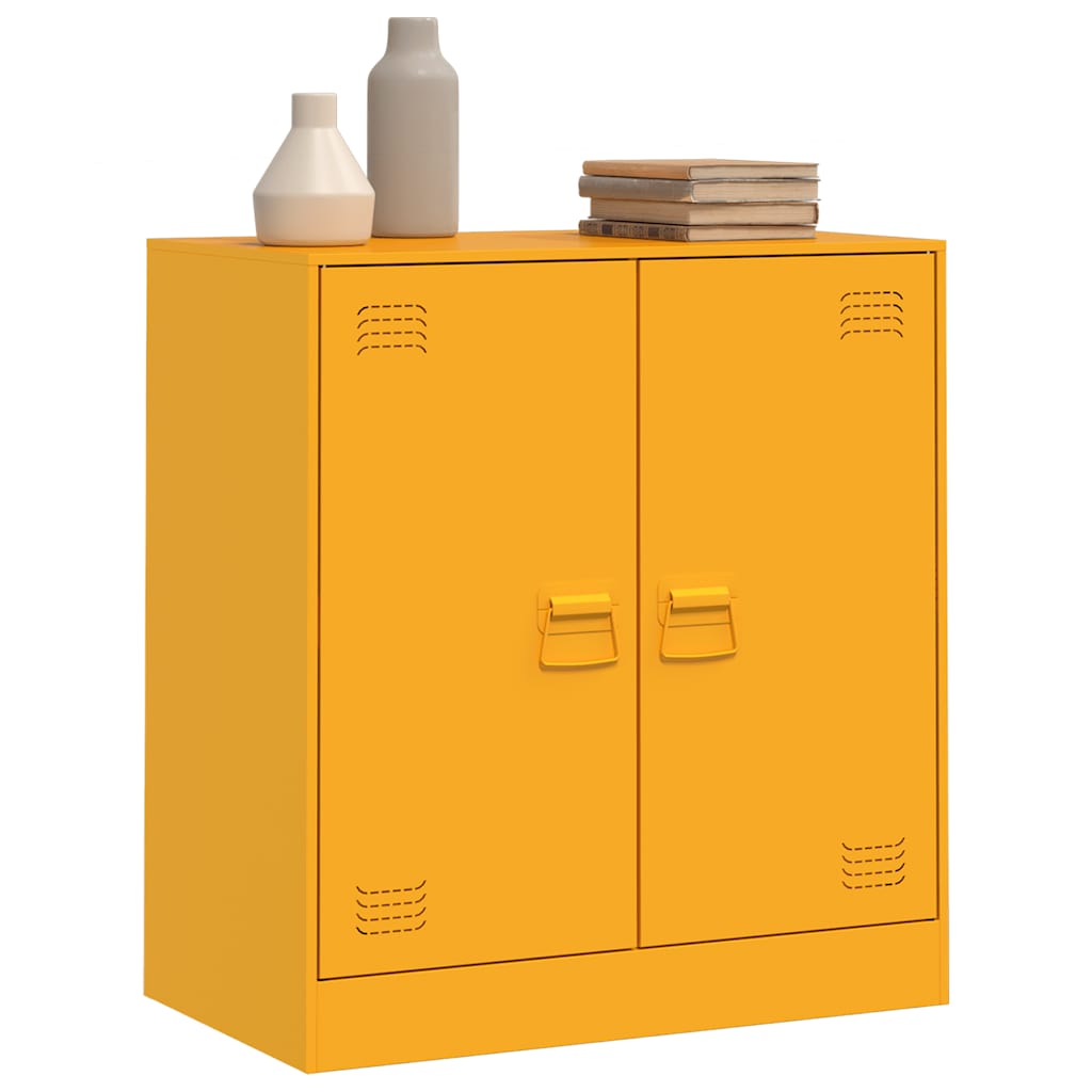 Credenza Giallo Senape 67x39x73 cm in Acciaio 841676