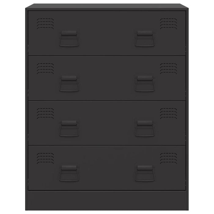 Credenza-Buffet-Armadio da cucina Nera 67x39x83 cm in Acciaio