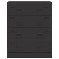 Credenza Nera 67x39x83 cm in Acciaio