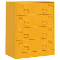 Credenza Giallo Senape 67x39x83 cm in Acciaio 841682