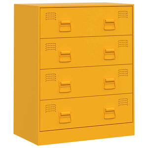 Credenza Giallo Senape 67x39x83 cm in Acciaio 841682
