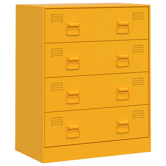 Credenza Giallo Senape 67x39x83 cm in Acciaio 841682