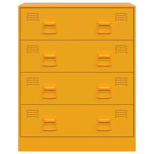 Credenza Giallo Senape 67x39x83 cm in Acciaio 841682