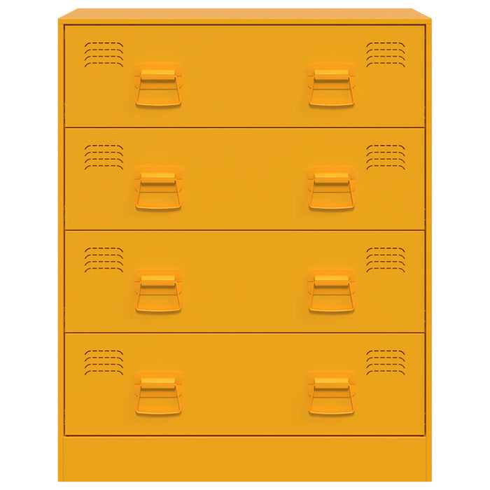 Credenza Giallo Senape 67x39x83 cm in Acciaio 841682