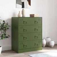 vidaXL Credenza Verde Oliva 67x39x83 cm in Acciaio