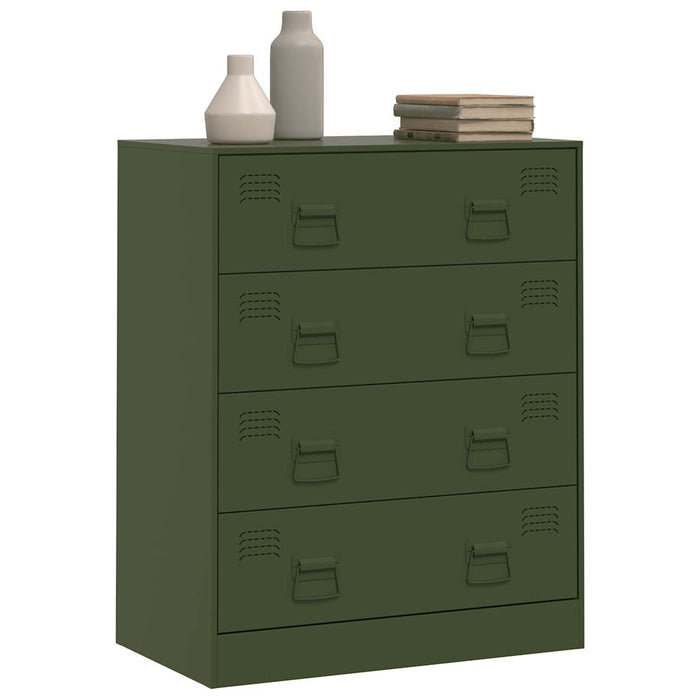 Credenza Verde Oliva 67x39x83 cm in Acciaio 841683