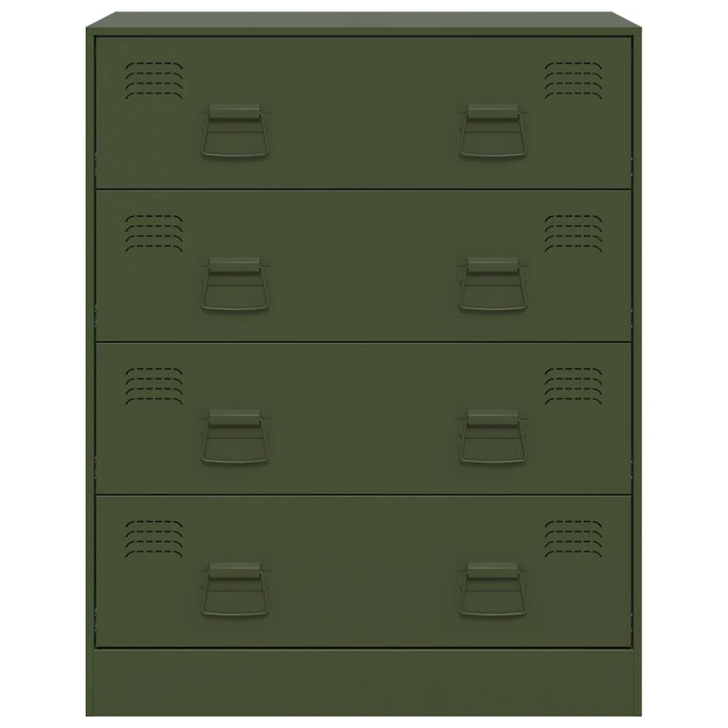 Credenza Verde Oliva 67x39x83 cm in Acciaio 841683