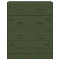 vidaXL Credenza Verde Oliva 67x39x83 cm in Acciaio