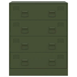vidaXL Credenza Verde Oliva 67x39x83 cm in Acciaio