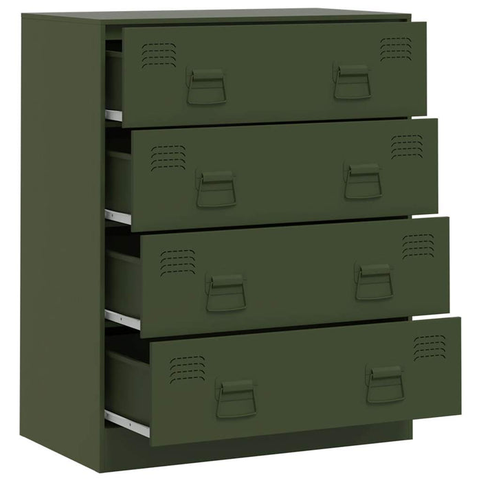 Credenza Verde Oliva 67x39x83 cm in Acciaio 841683