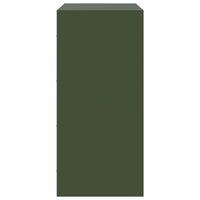 vidaXL Credenza Verde Oliva 67x39x83 cm in Acciaio