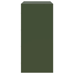 vidaXL Credenza Verde Oliva 67x39x83 cm in Acciaio