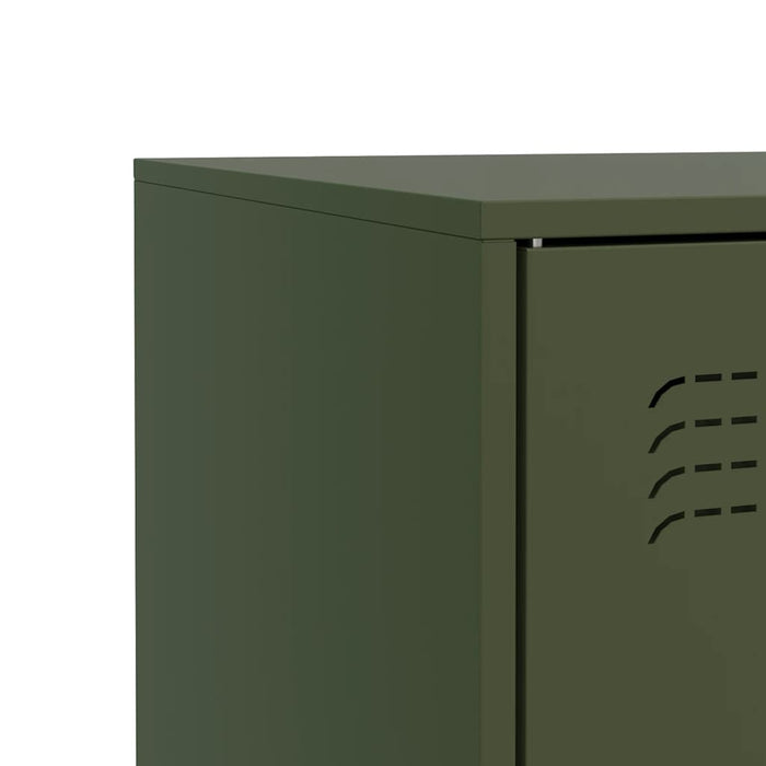 vidaXL Credenza Verde Oliva 67x39x83 cm in Acciaio